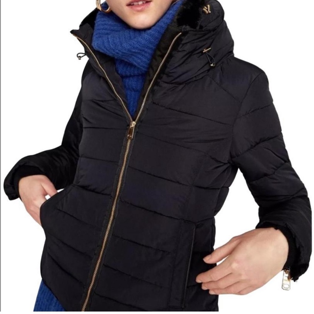 Zara Basic Funnel Neck Puff Jacket - image 2